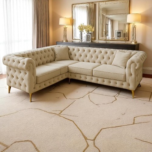 Chesterfield Velvet Corner Sofa