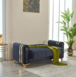 kuzey black 3 seater sofa bed