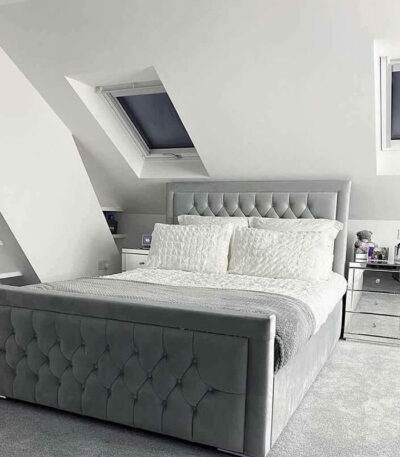 Heaven Plush Velvet Upholstered Bed Frame