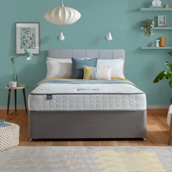 King Size Divan Bed with Mattress and Headboard Included
