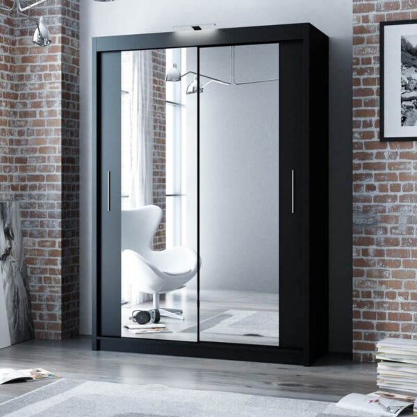 Berlin 180cm wide Sliding Mirror Wardrobe