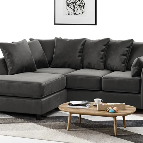 Dylan Plush Velvet Left Hand Corner Sofa