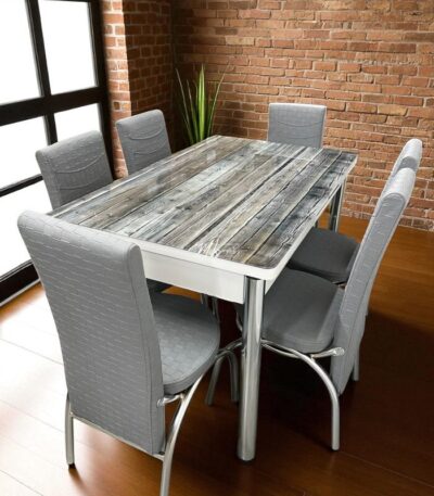 Grey Turkish Style Dining Table and Chairs