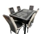 Black Versace Turkish Style Dining Table with Chair