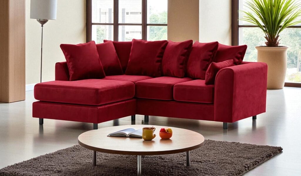 Dylan Plush Velvet Right Hand Corner Sofa