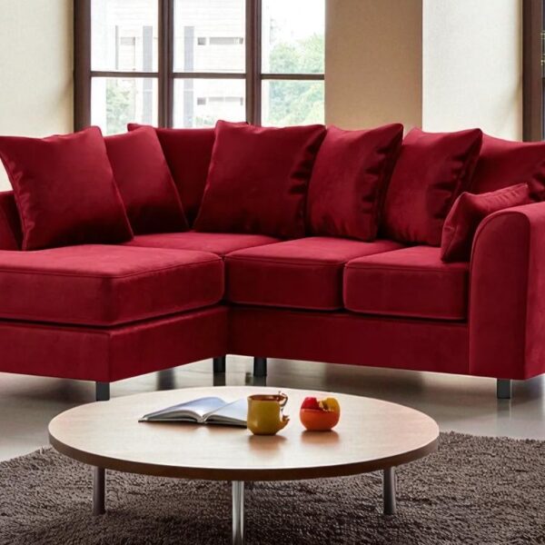Dylan Plush Velvet Right Hand Corner Sofa
