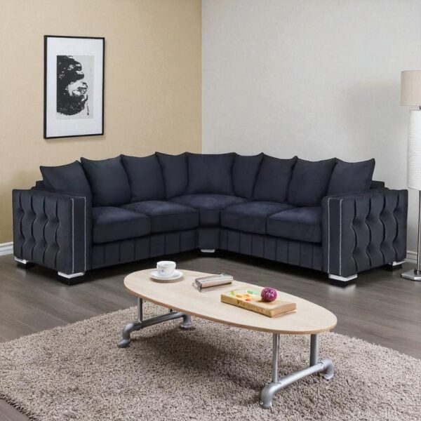 maya plush velvet sofa double corner