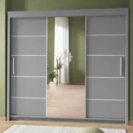 250cm Oslo Wardrobe with Sliding Mirror Doors and Spacious Interior