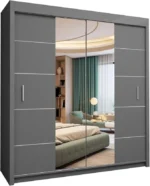 Oslo Sliding Wardrobe with Adjustable Shelves and Hanging Rails