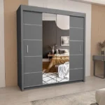 Oak Oslo Mirror Sliding Wardrobe – Stylish Bedroom Furniture UK