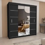 Gloss Finish Oslo Mirror Wardrobe with Smooth Sliding Doors