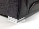 shannon 2 seater fabric sofa chrome legs