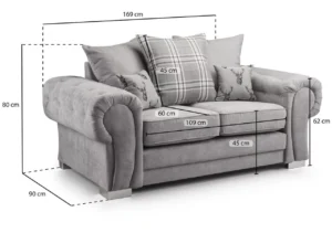 verona 2 seater sofa dimensions