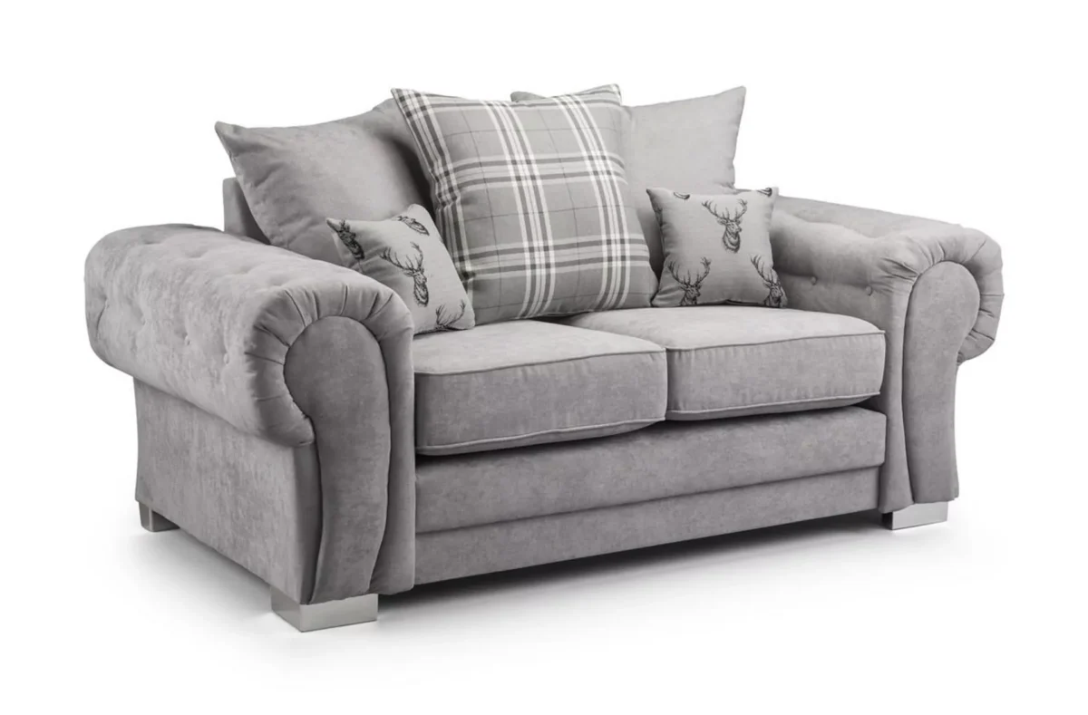 verona 2 seater sofa grey